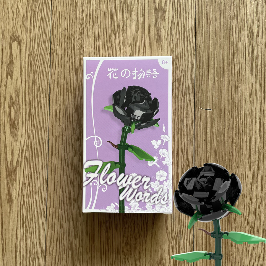 Ramo de bloques de construcción Rosas de bricolaje Maestros de Navidad Regalos de vacaciones Día de San Valentín Rosa rosa azul al por mayor