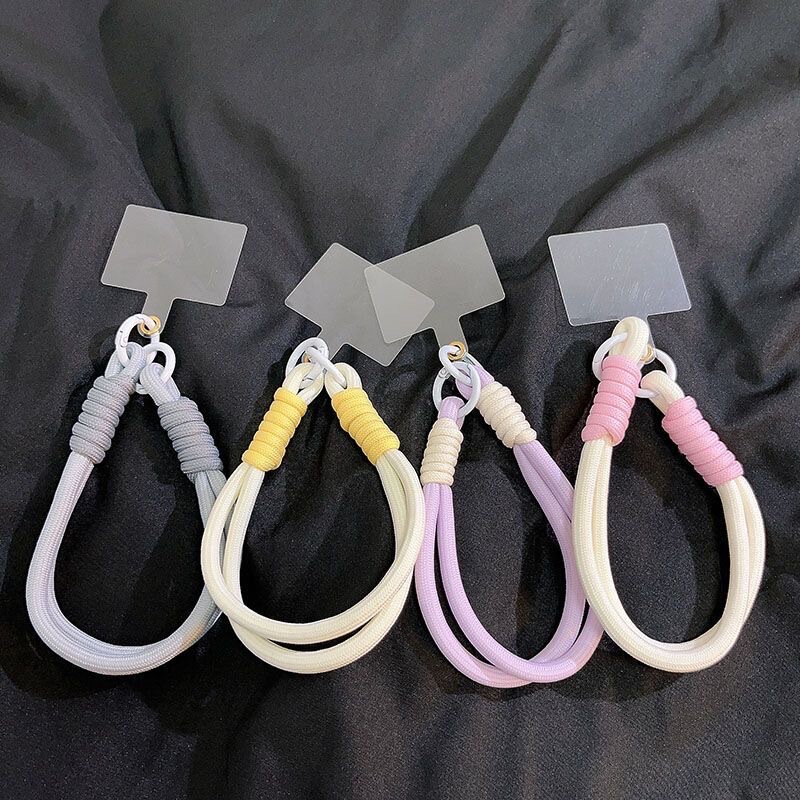 Ins light purple Suitable for Apple Mobile Phone Lanyard Neck Rope Short Huawei Silicone Hand Rope Anti-losing Rope Anti-slip