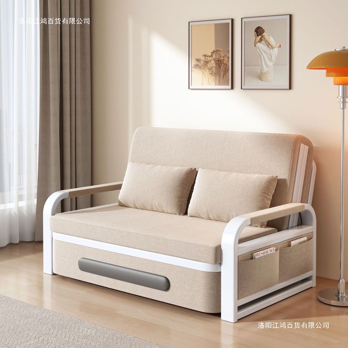 Folding Sofa Bed for Small Spaces, Extendable Bed, Trendy Living Room Balcony Single Multifunctional Dual-Use Lazy Sofa 3