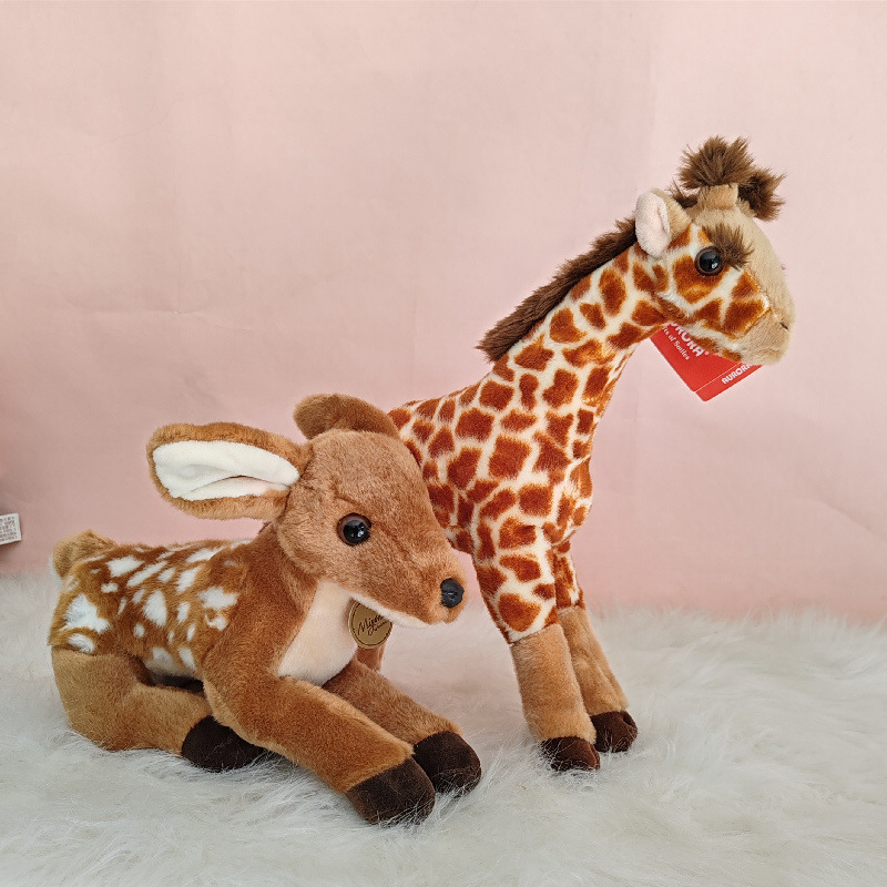 Linda fiesta de animales, muñeco de ciervo, simulación de ciervo sika, muñeco de peluche, muñeco de trapo, regalo de cumpleaños transfronterizo