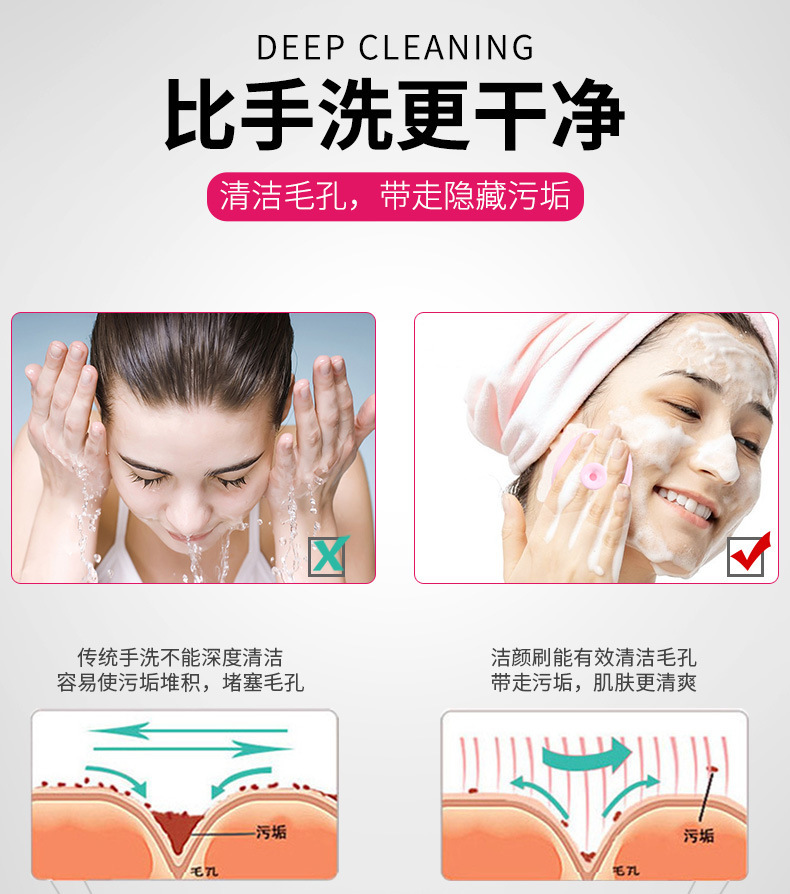 Custom Baby Shampoo Brush Facial Cleansing Black Head Removal Silicone Face Brush Baby Hair Washing Tool Massage Cleansing Brush