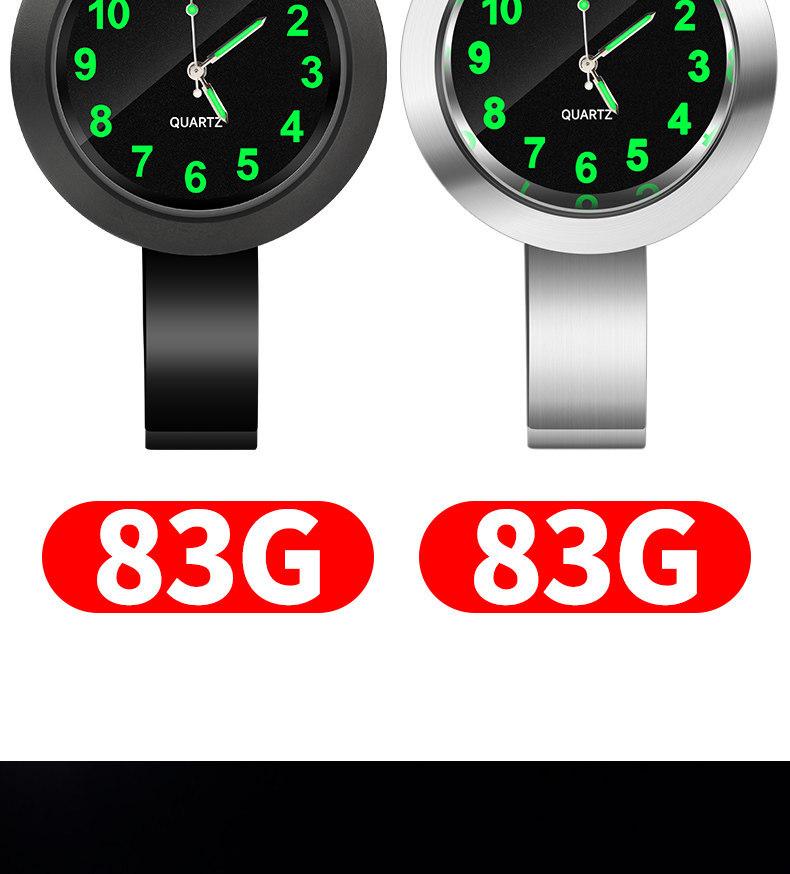 Electric Vehicle On-Board Time Display Clock, Tricycle Timetable, Motorcycle Waterproof Quartz Watch, Universal