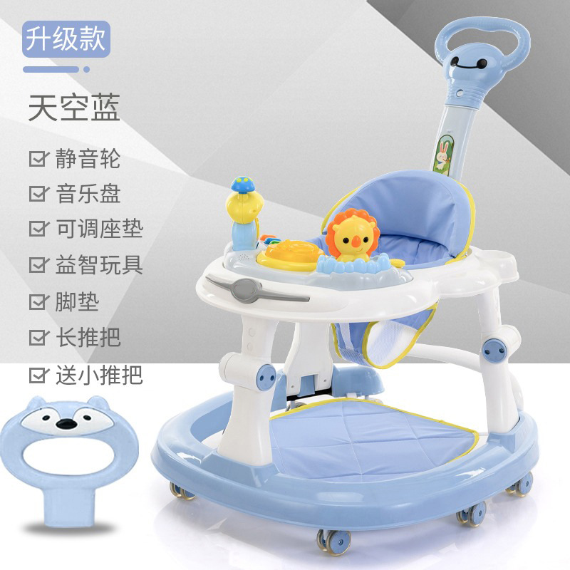 Baby Walker anti-o-pierna multifuncional resistente a la caída anti-Flip niña niño bebé ayuda para caminar carro portátil en forma de U image 15