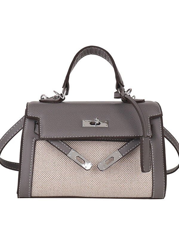 Bolsos para mujer 2025 nuevo estilo transfronterizo costura de color en contraste bolso Kelly de mano moda de alta gama bolso de mensajero de un solo hombro