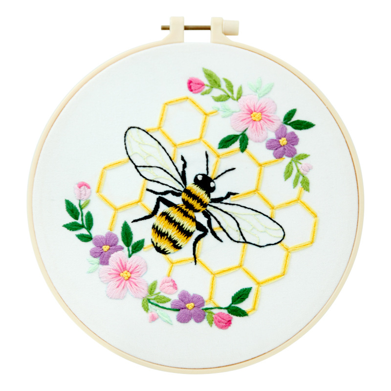 Bordado Diy Butterfly Colgante Lu Bordado Hecho a mano Paquete de material Juego de tres piezas Inglés Creative Children's Gift Flower Colgante