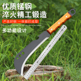 Ll New Style Outdoor Chopping Knife Multifunctional Household Wood Splitting and Clearing Logging Curved Knife Agricultural Grass Cutting