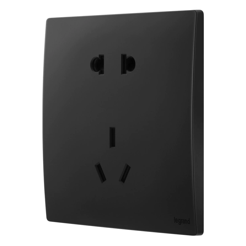 Rog Lawi Night Night Black Switch Socket Panel Welai Black Five -hole Two Three Plugs Wall House 86 Type 86