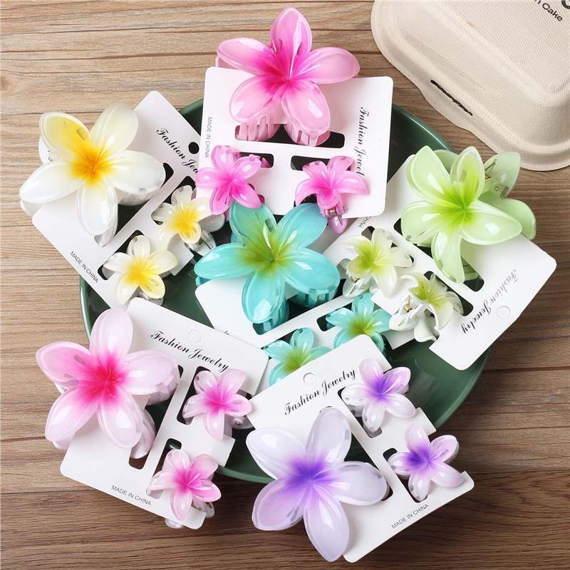 New Amazon Plumeria Hair Clip Set Bauhinia Women's Back Head Clip Temperament Shark Clip Hair Accessories Headwear New Amazon Plumeria Hair Clip Set Bauhinia Women's Back Head Clip Temperament Shark Clip Hair Accessories Headwear