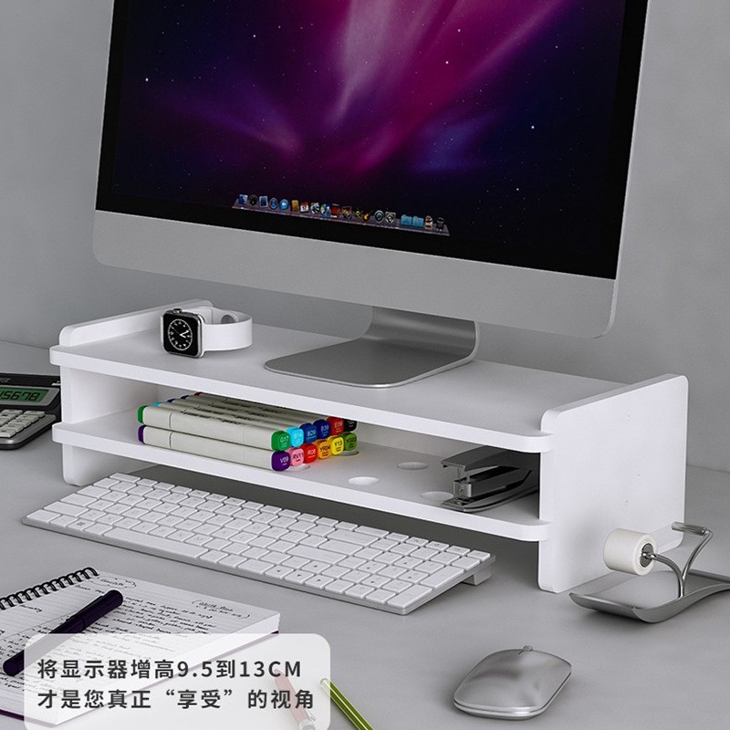 Desktop Computer Monitor Riser Simple Model Height Adjuster Office Multifunctional Storage Rack Movable