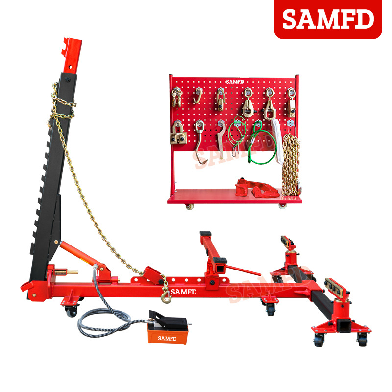 Instrumento de corrección de vigas de marco simple Plataforma de reparación de chapa de cuerpo de automóvil Taller de reparación de automóviles dedicado a herramientas móviles