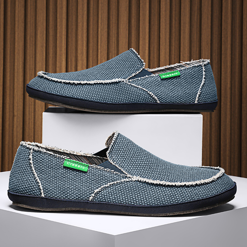 Verano transfronterizo más mocasines de tamaño ligero casual de los hombres cerrados del dedo del pie medias zapatillas slip-on zapatos de los hombres zapatos de conducción resistentes al desgaste