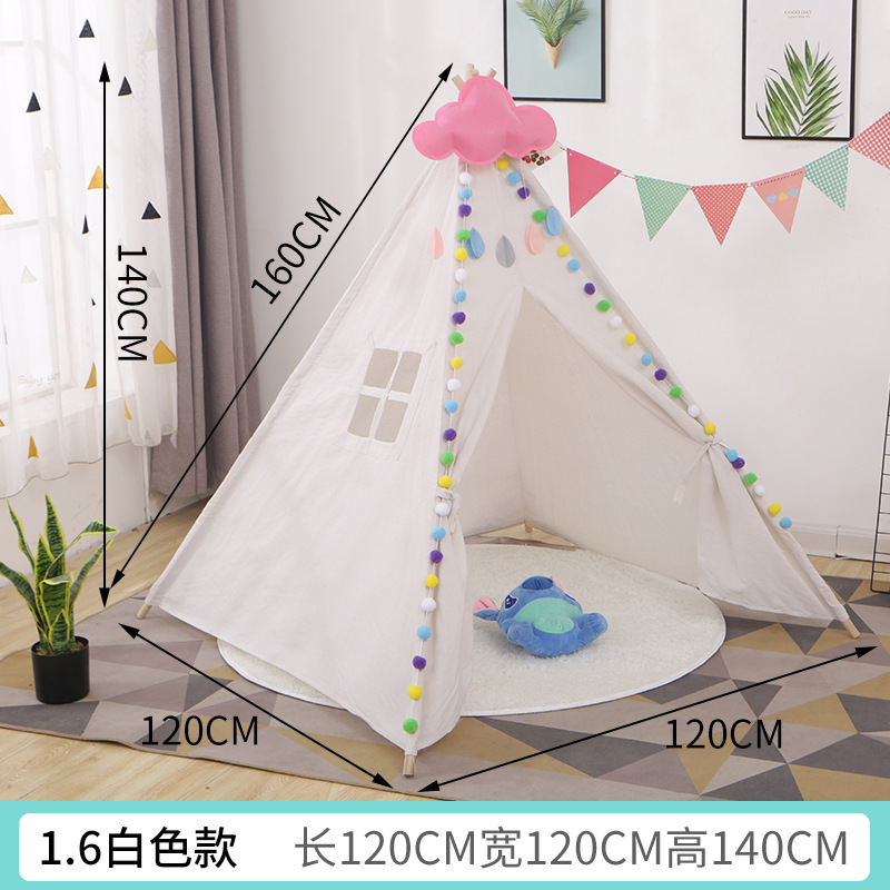 Accesorios de fotografía para niños Indio pequeña tienda de campaña casa de juegos interior Castillo princesa habitación tienda pintada a mano