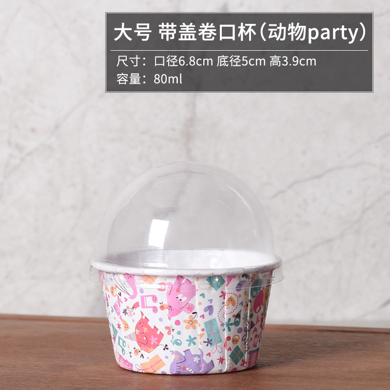 Pooh curling cake taza de papel recubierto taza de la torta grande muffin taza de alta temperatura resistente titular de la taza rodante 100 unidades