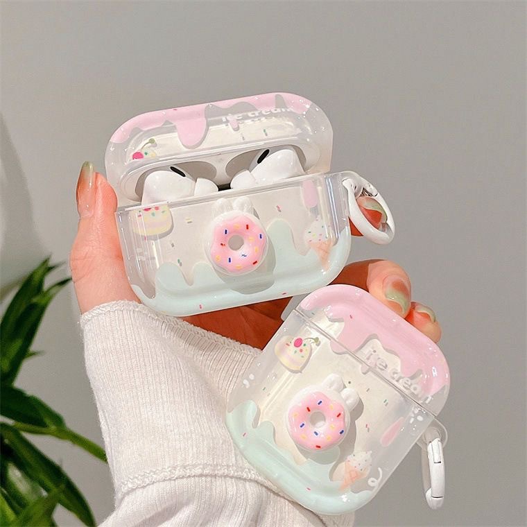Cute viento viento AirPods4 Cream Donut cubierta protector de auriculares Apple pro2 image 3