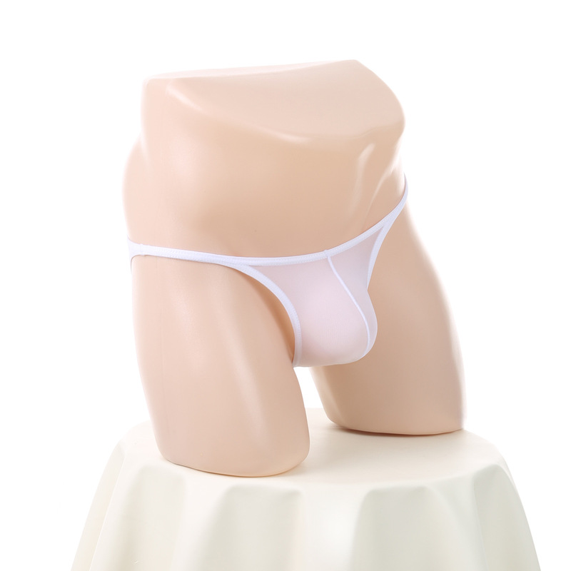 Men's Low-Rise Briefs Ultra-Thin Seamless Ice Silk Sexy Transparent U-Shaped Pouch High-Cut Thin Waistband Underwear Men's Low-Rise Briefs Ultra-Thin Seamless Ice Silk Sexy Transparent U-Shaped Pouch High-Cut Thin Waistband Underwear