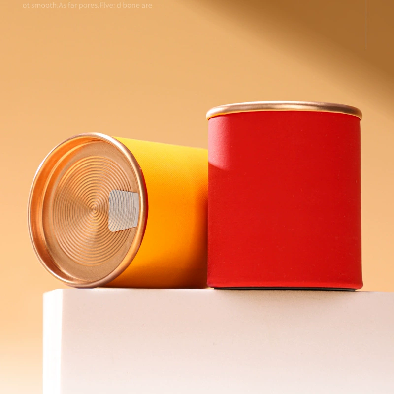 Новая подарочная коробка для чая, миниатюрная портативная бумажная цилиндрическая баночка, маленькая баночка для упаковки чая, пустая коробка, производитель подарочной упаковки для чая