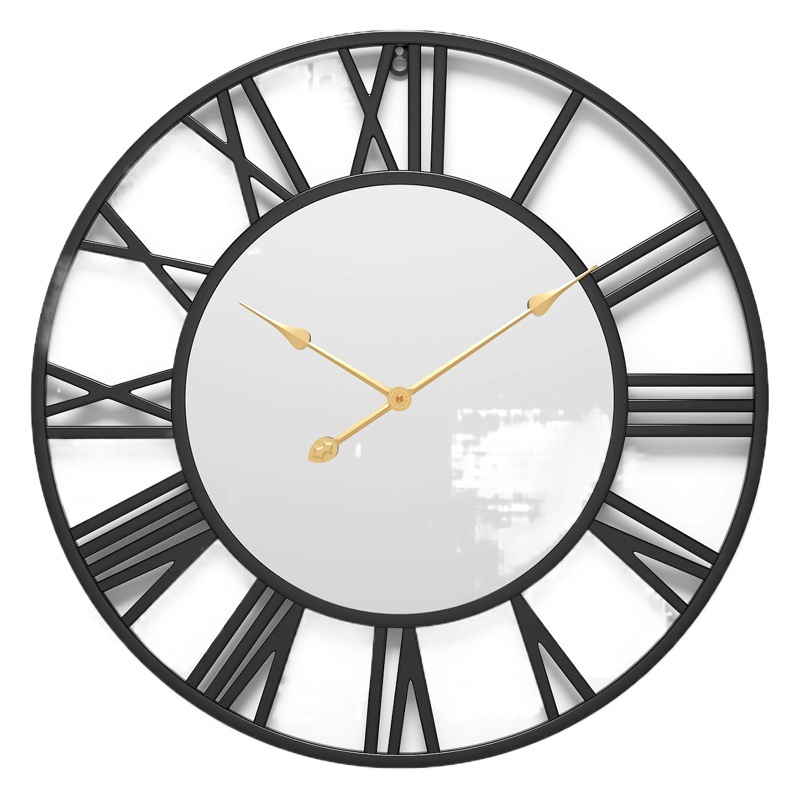 Amazon Hot Sale Salón Reloj de pared Reloj de pared de metal decorado moderno minimalista Retro Reloj de pared creativo silencioso