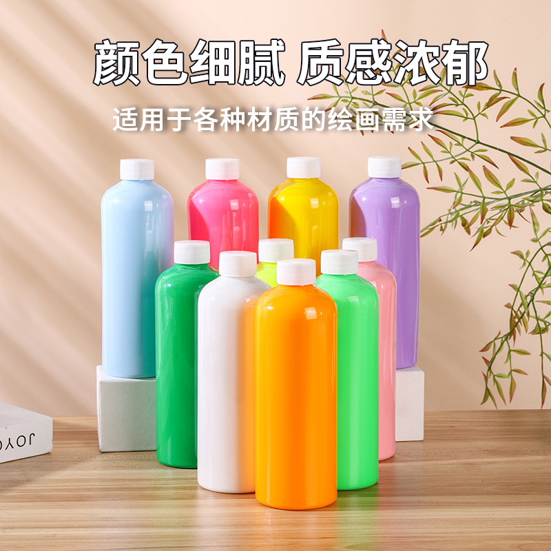 500ml Fluid Acrylic Paint Violent Bear Highlighter Children DIY Large Bottle Drawing Doodle Paint Wholesale