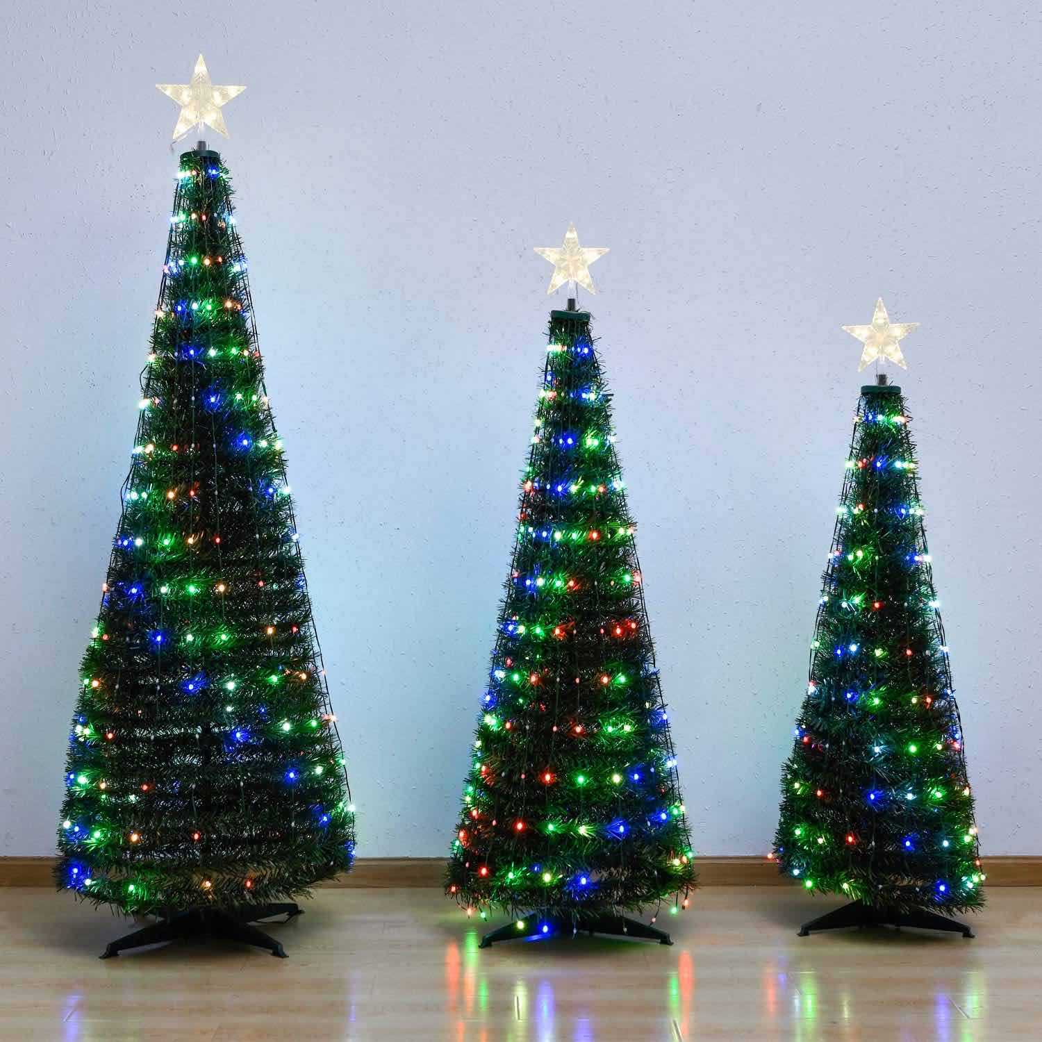 厂家直销LED圣诞树灯 氛围灯五角星景观灯造型 APP点控多模式灯串