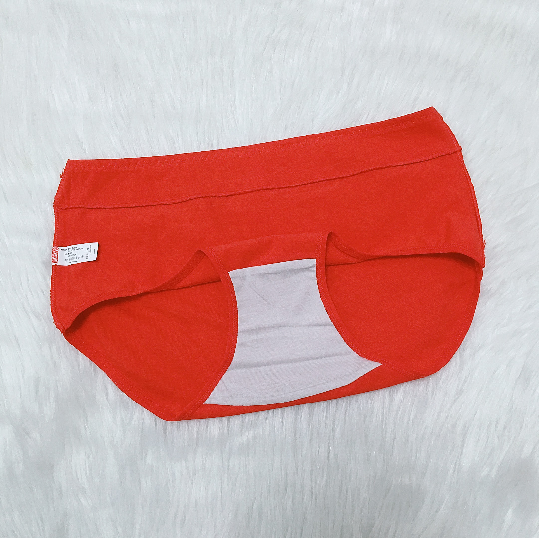 Bragas de algodón rojo de año natal para mujeres estudiantes japonesas de cintura media simple transpirable para niñas calzoncillos de gran tamaño al por mayor