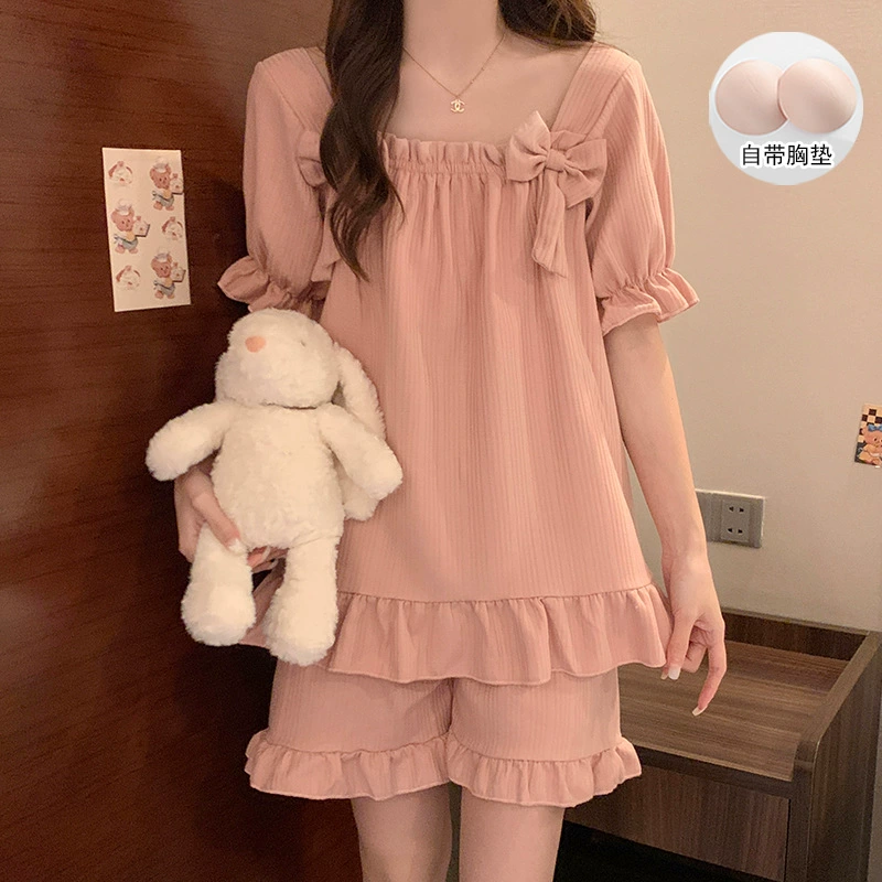 Top with cups, knitted pijama, sexy set
