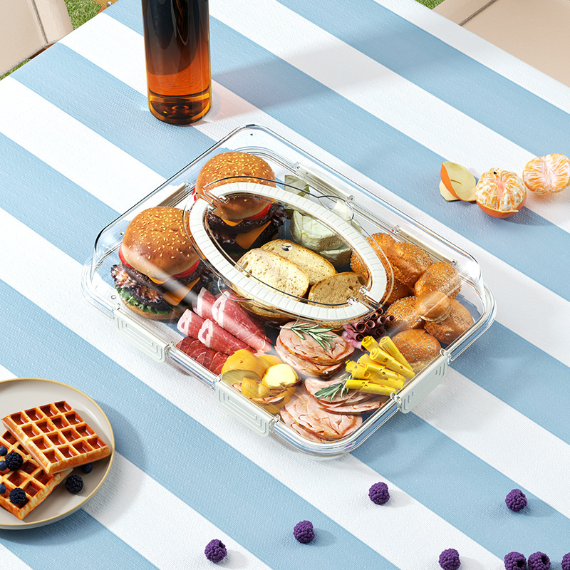 PET透明有蓋収納ケース食品級ケーキ箱キッチン屋外果物密封保冷箱大サイズ|undefined