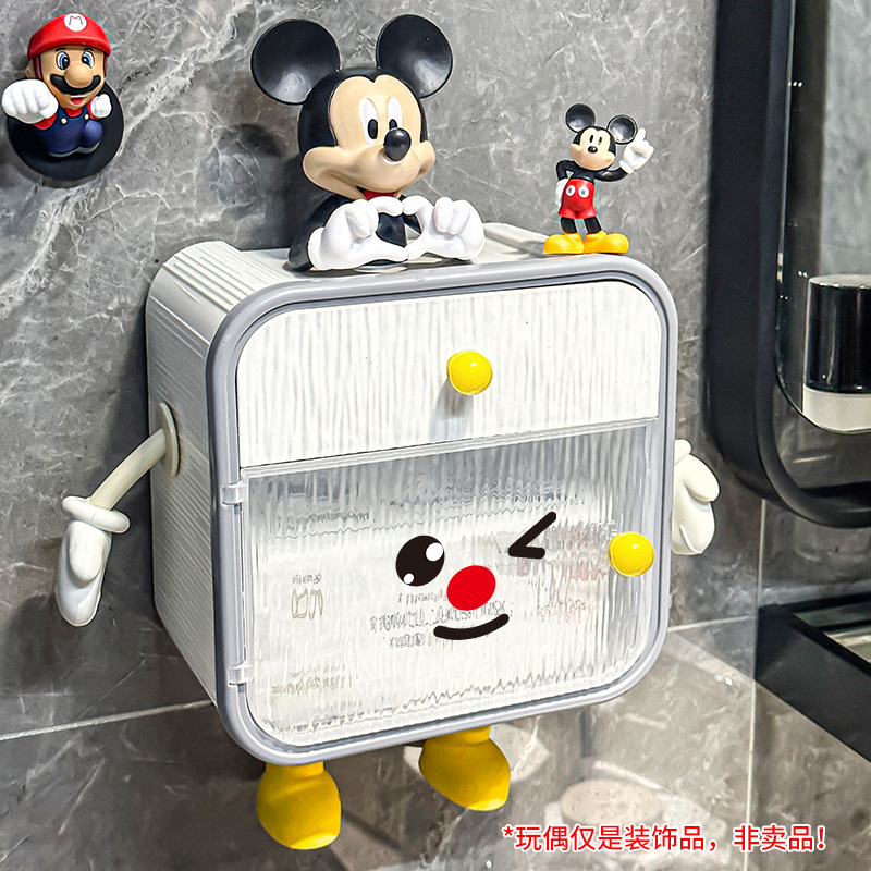 長沢小手創意壁掛け多機能ティッシュボックス家庭用リビングトイレ防塵穴なし紙抜き収納|undefined