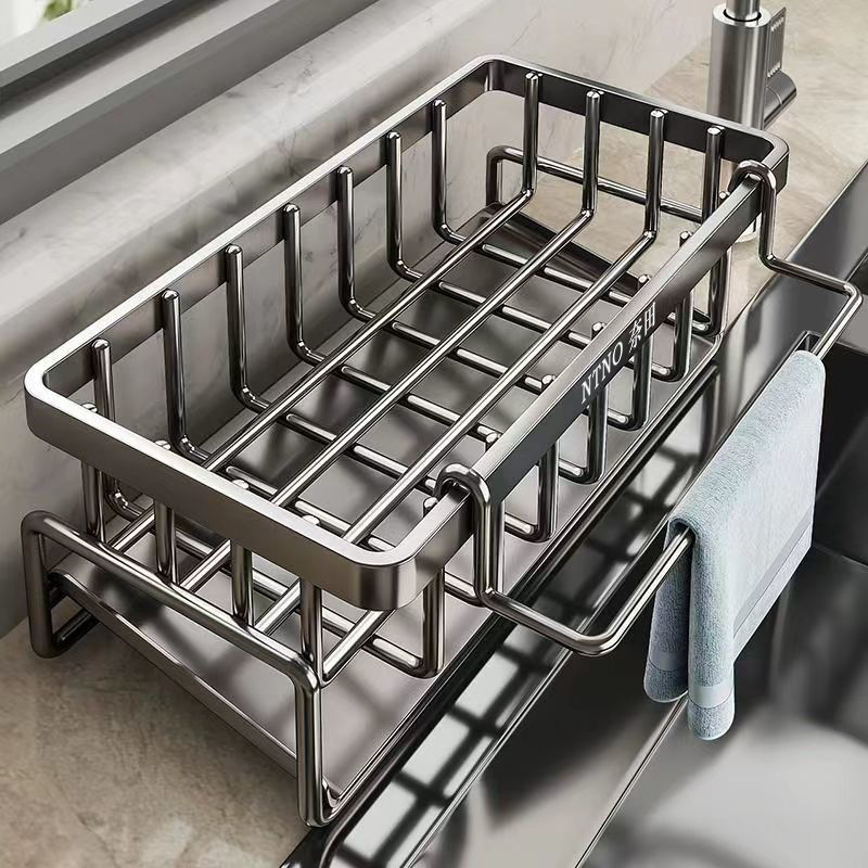 耐百邦キッチン収納ラックスポンジ水切りラック蛇口洗い流しシンク食器洗い布収納ラック|undefined