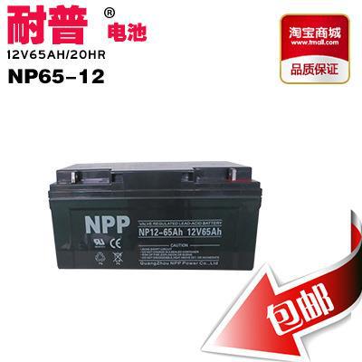 耐普NP12- 65蓄电池12V65AH阀控式免维护铅酸蓄电池UPS电源直流屏