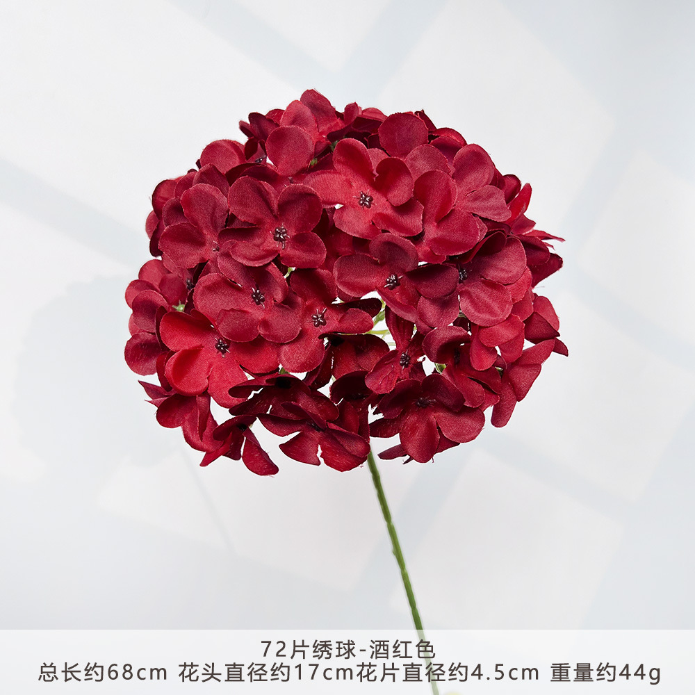 Hxx-72 pieces of hydrangea-burgundy