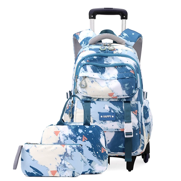 Lake Blue Six-Wheel Three-Piece Set