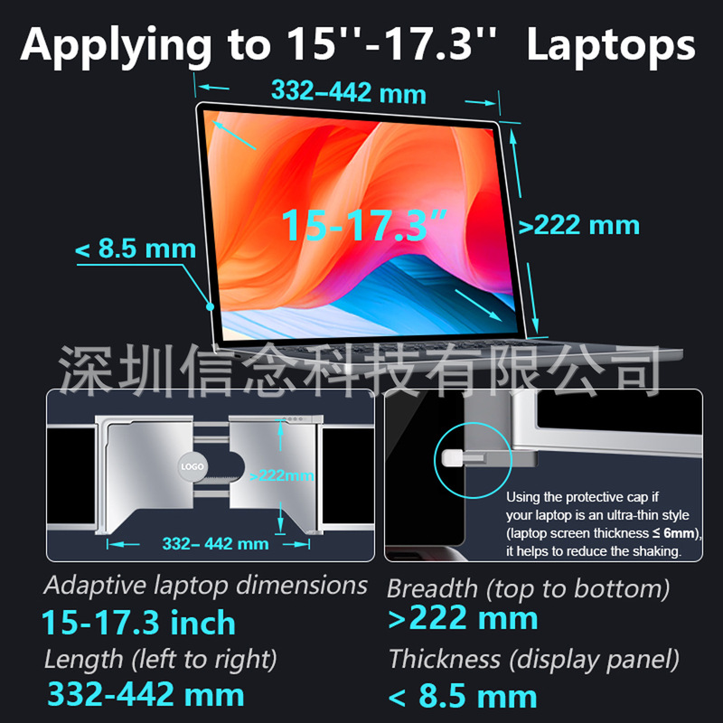 Portable Dual-Screen Monitor, Laptop Secondary Screen, Extended Screen Suitable for Stock Trading-Ai Design-Video Editing