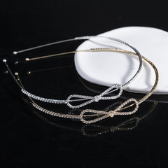 Korean temperament fairy water diamond bow hair clip, simple and versatile hair pin hair accessory for popular influencers, foreign trade hair accessory