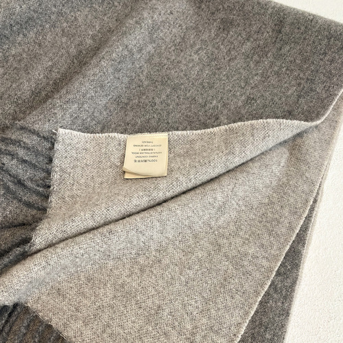 Solid color simple black and gray double-sided cashmere scarf for women autumn and winter thickened warm wool men's scarf versatile style