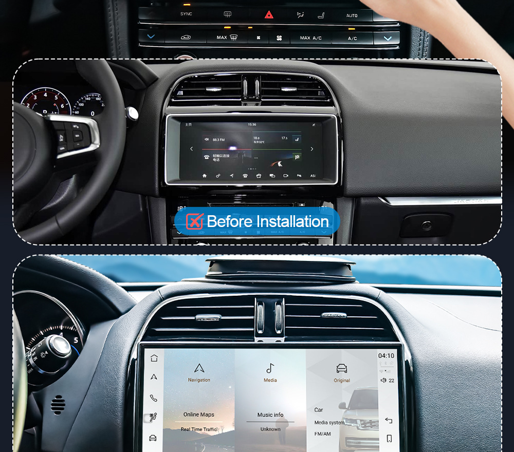 Suitable for Jaguar XF/XE/XEL/F-PACE/XJ/XJL 13inch car central control screen navigation system
