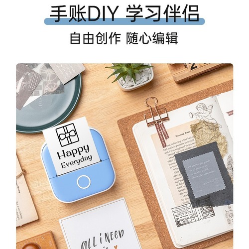 PhomemoT02 mini thermal label printer small household portable printer no ink error problem printer
