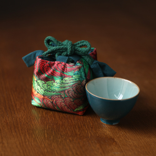 Erya fabric tea set travel storage bag Chinese style teapot fair cup tea cup cloth bag
