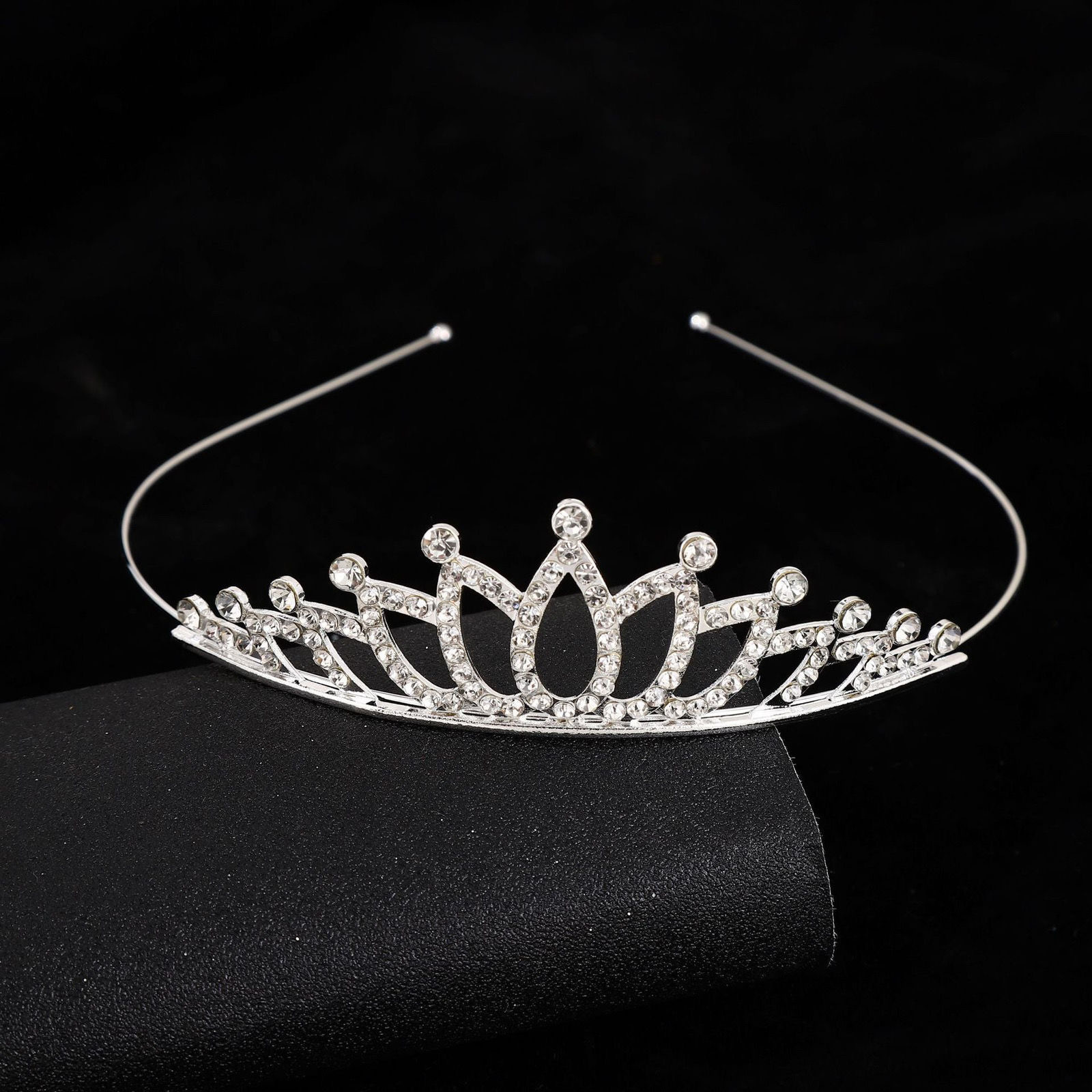 Corona transfronteriza cabeza de cumpleaños para niños joyas de cabello de fiesta joyas de boda flor princesa diamante cabeza de aro