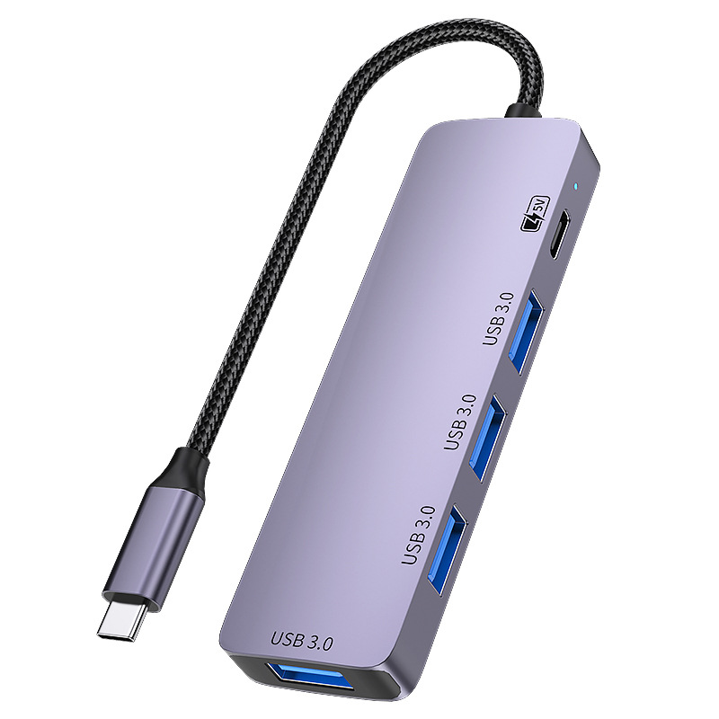 Manufacturer's Five-In-One Typec Hub USB Hub One-To-Four Laptop Tablet Computer Splitter Multi-Interface