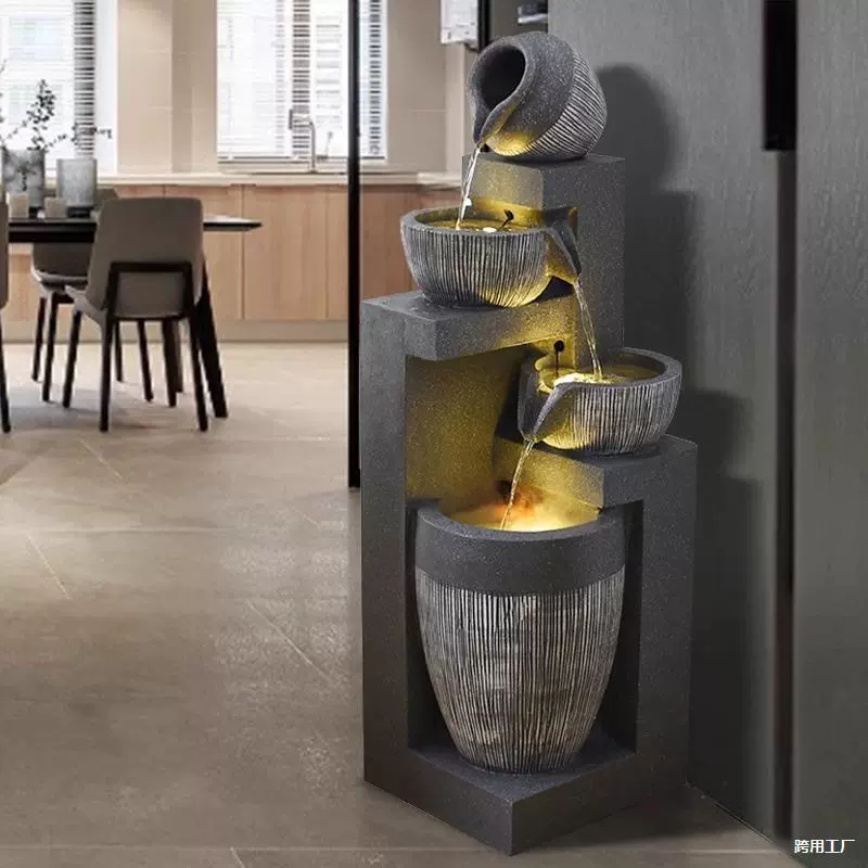 Входной офисный фонтан, гостиная, украшения с проточной водой, циркулирующая вода, товары для богатства, напольное ландшафтное украшение, клуб колеса фэн-шуй