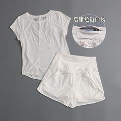 バドミントンウェア女性 2025 新しいテニススポーツスーツヨガジムトップ半袖ランニング速乾性ショーツ