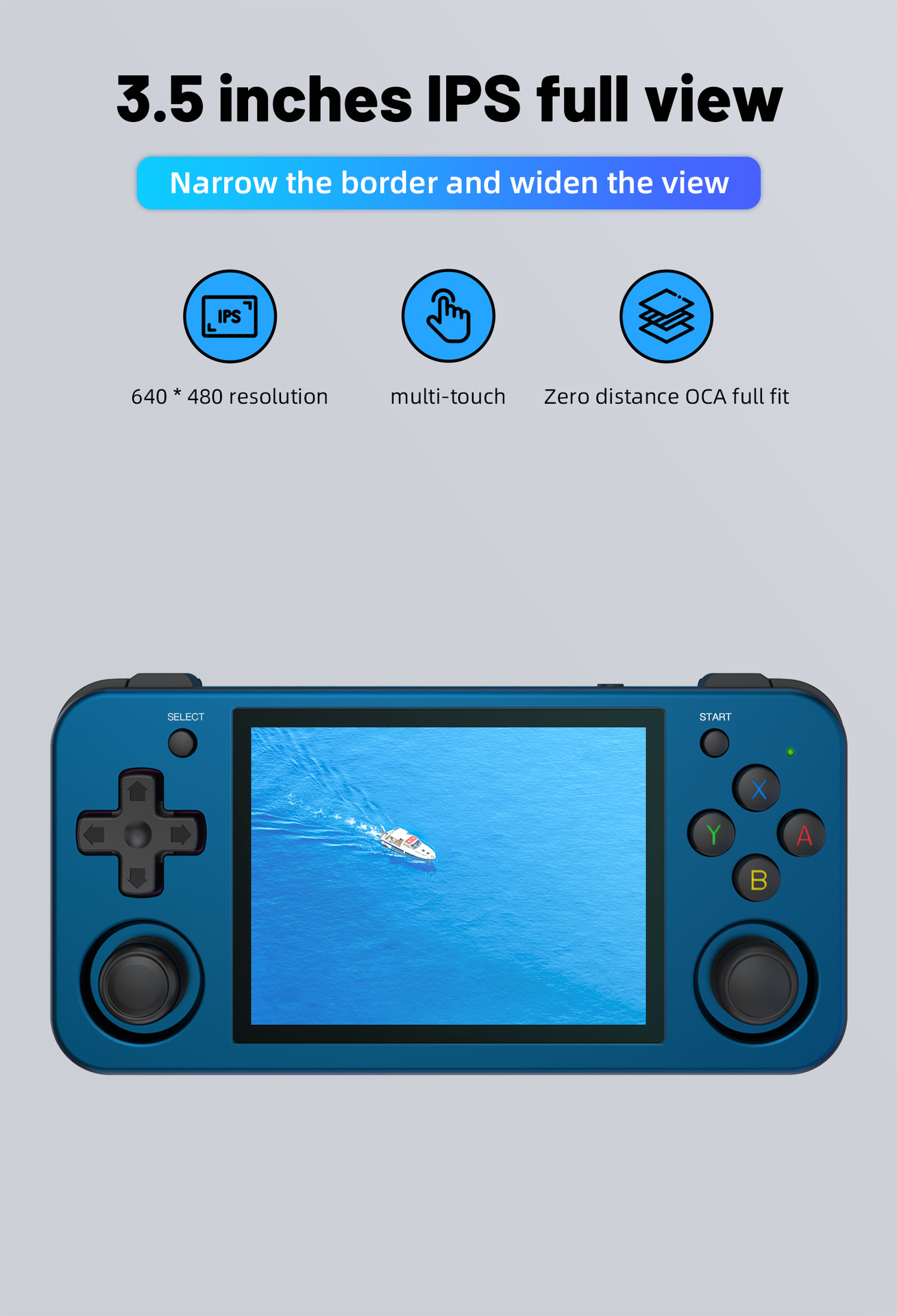 Yashoo RK3566 - Consola portátil retro para juegos de cuatro núcleos | Pantalla IPS de 3,5", transmisión Moonlight, almacenamiento de 32 GB, ranura para dos tarjetas TF, 7 horas de reproducción_voghion.com