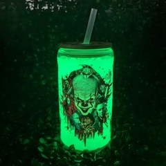 万圣夜光杯贴 UV转印贴水晶标 16oz 发光贴纸源头厂家 跨境专供