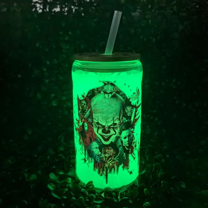 万圣夜光杯贴 UV转印贴水晶标 16oz 发光贴纸源头厂家 跨境专供|undefined