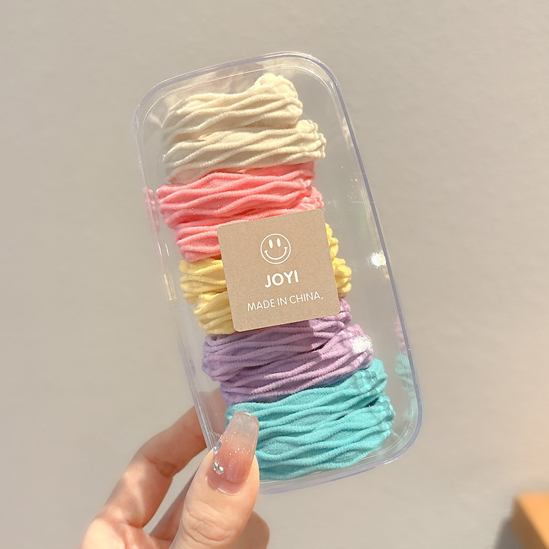 Caricatura encantadora anillo de pelo pulgar no daña el cabello de los niños correa de correa pequeña cuerda de cabello para niñas cuerda de cabello