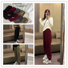 五色加绒裤 25冬季素家新款加绒女士休闲裤百搭束脚卫裤5色420克