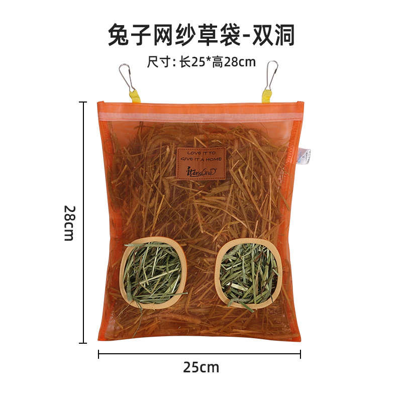Bolsa Colgante de Heno para Conejos de Lienzo, Gran Capacidad, para Jaula image 11