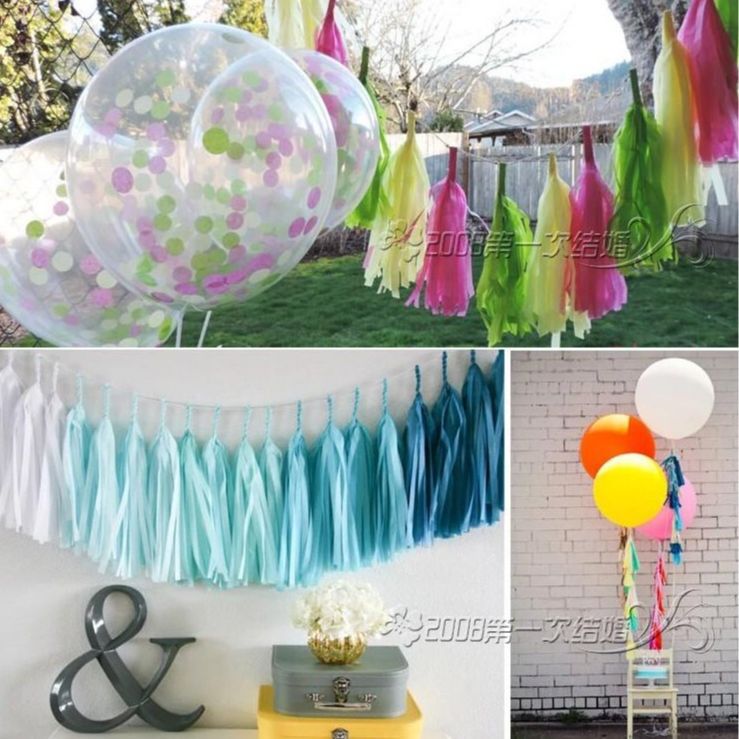 35cm Paper Flow Balloon Large Flat Wedding Party Decoration Birthday…