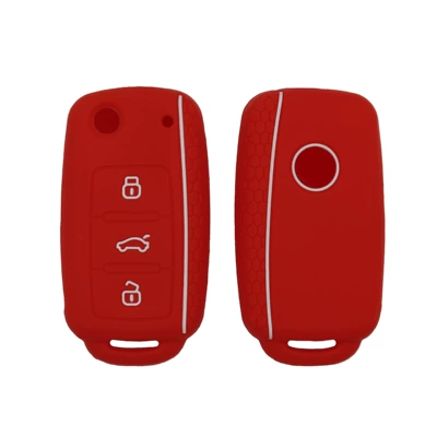 Car supplies wholesale silicone Static Rod/Key Bag - red-no-pattern-on-the-back