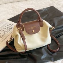 2025新款牛津布包包女士法国龙bags骧拼接饺子包简约手提包通勤包